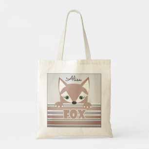 Bolsa Tote Pequeno e curioso Saco de Tote Fox