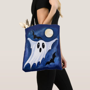 Bolsa Tote Pequeno Fantasma Assustador - Halloween 7 - Divers
