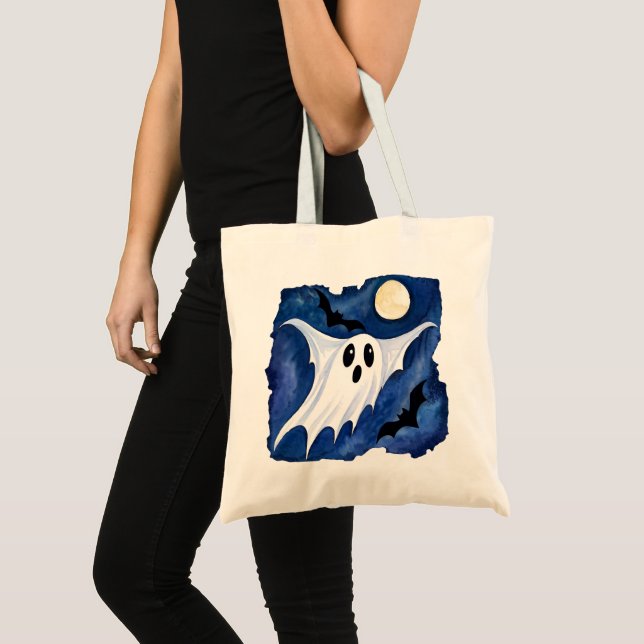 Bolsa Tote Pequeno Fantasma Assustador - Halloween 7 - Divers (Frente (produto))