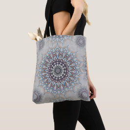 Bolsa Tote Pequeno floral branco caído para o campo