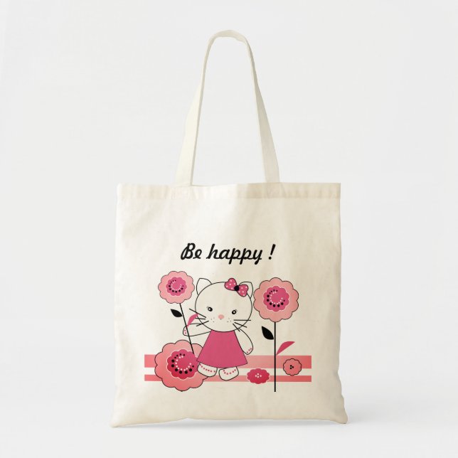 Bolsa Tote Pequeno Gatinho (Frente)