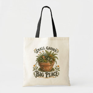 Bolsa Tote Pequeno Jardim Grande Paz Amante de Plantas Jard