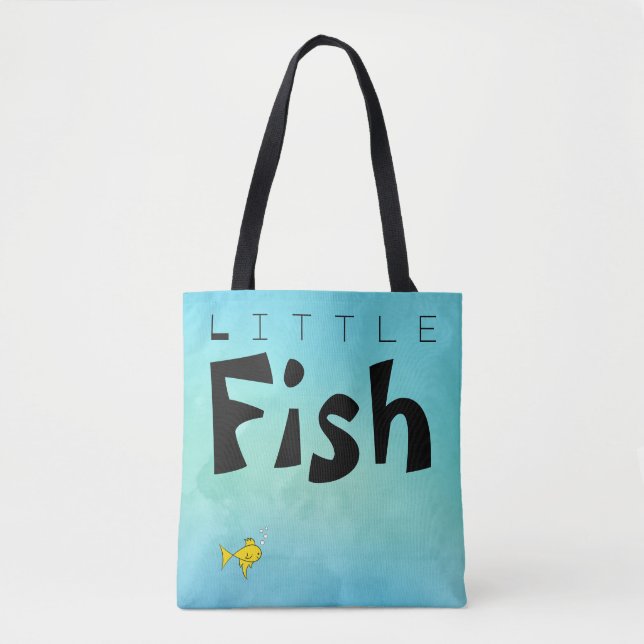 Bolsa Tote Pequeno Peixe Grande Engraçado (Frente)