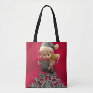 Bolsa Tote Pequeno Saco de Natal do Elf
