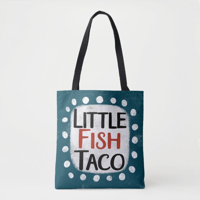 Bolsa Tote Pequeno Saco de Taco de Peixe (Frente)