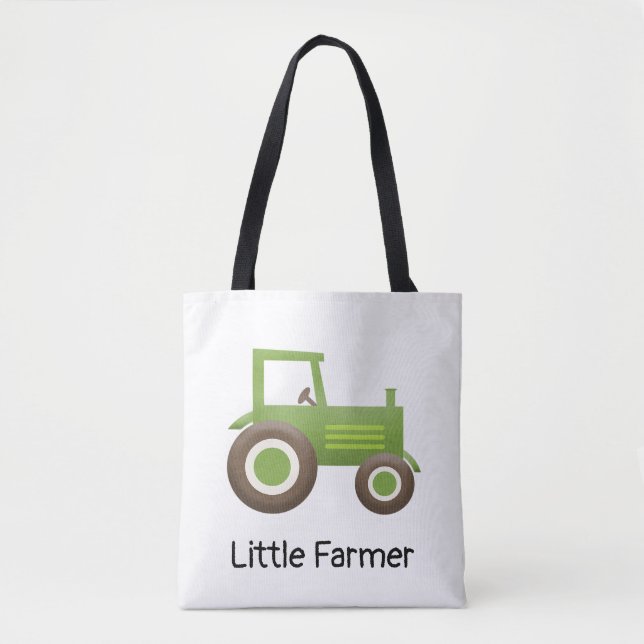 Bolsa Tote Pequeno Trator Verde Farmante (Frente)
