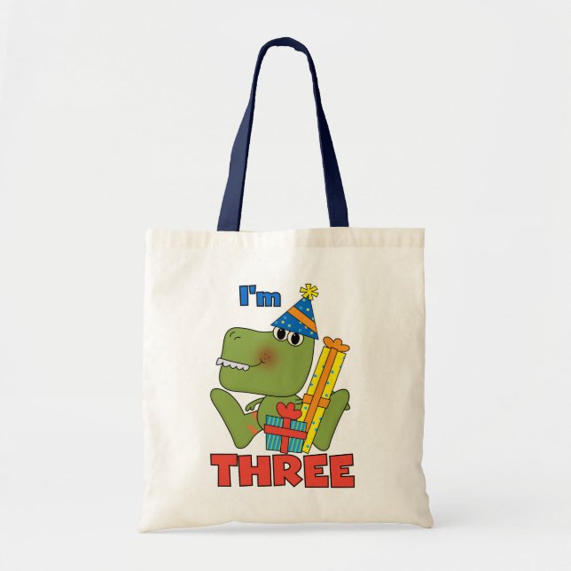 Bolsa Tote Pequenos Camisetas e presentes de aniversário de 3 (Frente)