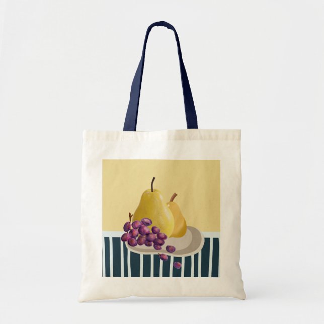 Bolsa Tote Pera fresca | trabalho de arte de vida estática (Frente)