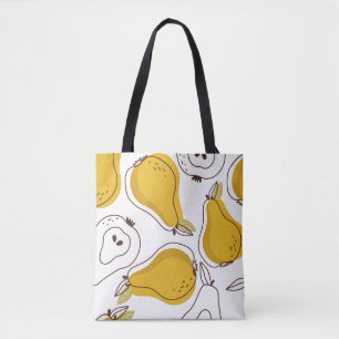 Bolsa Tote Pera fundo. A mão puxou o pano de fundo.