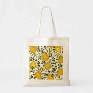 Bolsa Tote Peras Amarelas Deixam o Fundo Branco