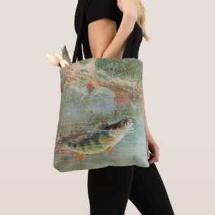 Bolsa Tote Perca Amarela por S.A. Kilbourne, Peixe Vintage