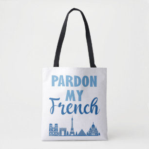 Bolsa Tote Perdão Meu Francês - Paris Skyline