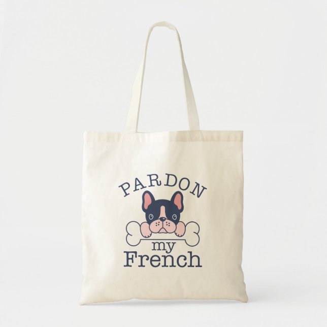 Bolsa Tote Perdoe o meu francês (Frente)