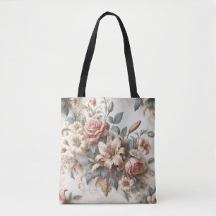 Bolsa Tote Perfeição Floral Antiquada Clara