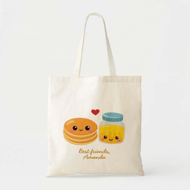 Bolsa Tote Perfeito fósforo Pancake Kawaii — xarope de maçã (Frente)