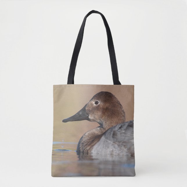 Bolsa Tote Perfil do pato de Canvasback feminino (Frente)