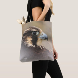Bolsa Tote Perfil Vignetado de um Falcão Peregrino
