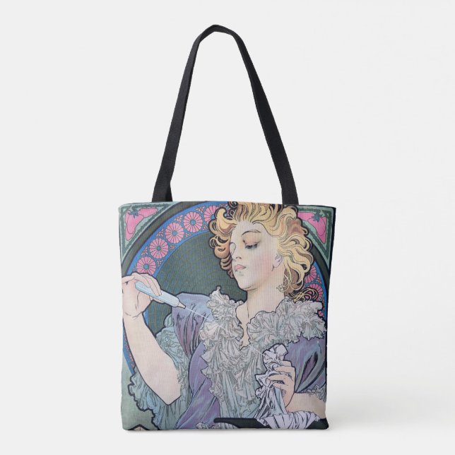 Bolsa Tote Perfume, Alphonse Mucha (Verso)
