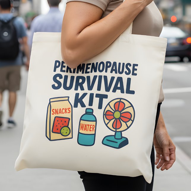 Bolsa Tote Perimenopause Survival Kit – Funny Tote for Snacks (Criador carregado)