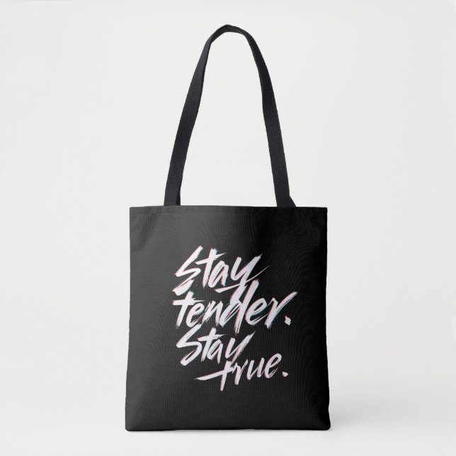 Bolsa Tote Permaneça Terno, Permaneça Verdadeiro (Frente)