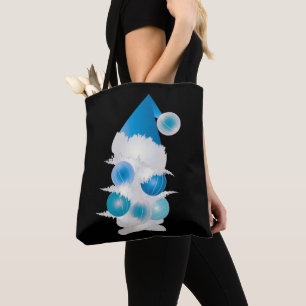 Bolsa Tote Pérola e azul para o Natal