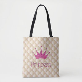 Bolsa Tote Pérolas Charmosas e Elegantes, Tiara, Princesa, Br