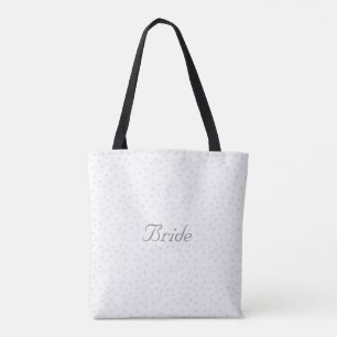 Bolsa Tote Pérolas Nupciais Elegantes em Branco