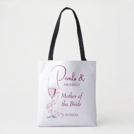 Bolsa Tote Pérolas Prosecco Mãe da Noiva Chá de Noiva