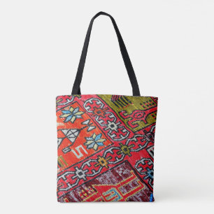 Bolsa Tote Persa Oriental, Padrão Turco, Tapete