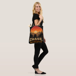 Bolsa Tote Perseguir o Horizonte Vintage Pôr do Sol Retro