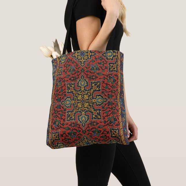 Bolsa Tote Pérsia Rug Carpet Red Blue Classic (Close Up)