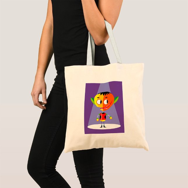 Bolsa Tote Personagem de Cabeça Laranja (Criador carregado)