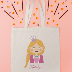 Bolsa Tote Personagem de desenho animado da Princesa Bonita