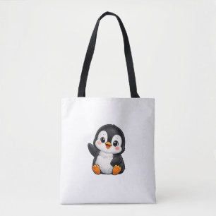 Bolsa Tote Personagem de desenho animado de bebê pinguim fofo