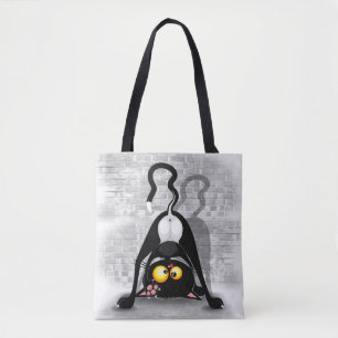 Bolsa Tote Personagem de desenho animado Engraçado de Cabeç