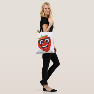 Bolsa Tote Personagem de Morango Legal – Arte Divertida de Fr