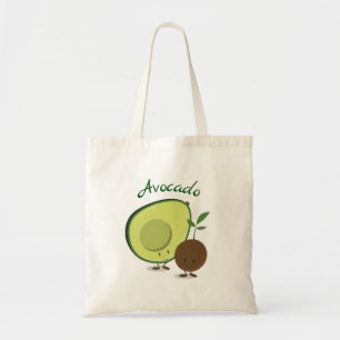 Bolsa Tote Personagens de desenho animados felizes do abacate
