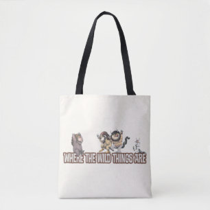 Bolsa Tote Personagens de Onde Vivem os Monstros no Logo