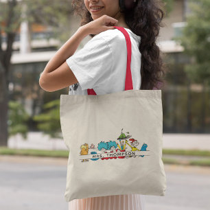Bolsa Tote Personagens do Dr. Seuss e Nome do Professor