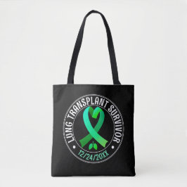 Bolsa Tote Personalização da Faixa Verde de Sobrevivência do 