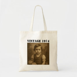 Bolsa Tote Personalização da Imagem de Infância e Vintagem de