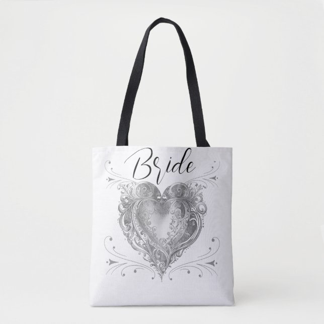 Bolsa Tote Personalização de casamento nobre (Frente)