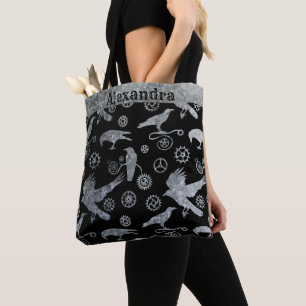 Bolsa Tote Personalização de engrenagens de zinco de prata