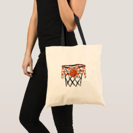 Bolsa Tote Personalização de Hoop Bandanna, mãe de basquete