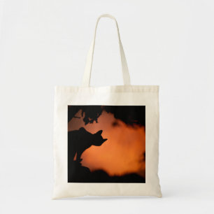 Bolsa Tote Personalização do Plano de Fundo Laranja de Gato