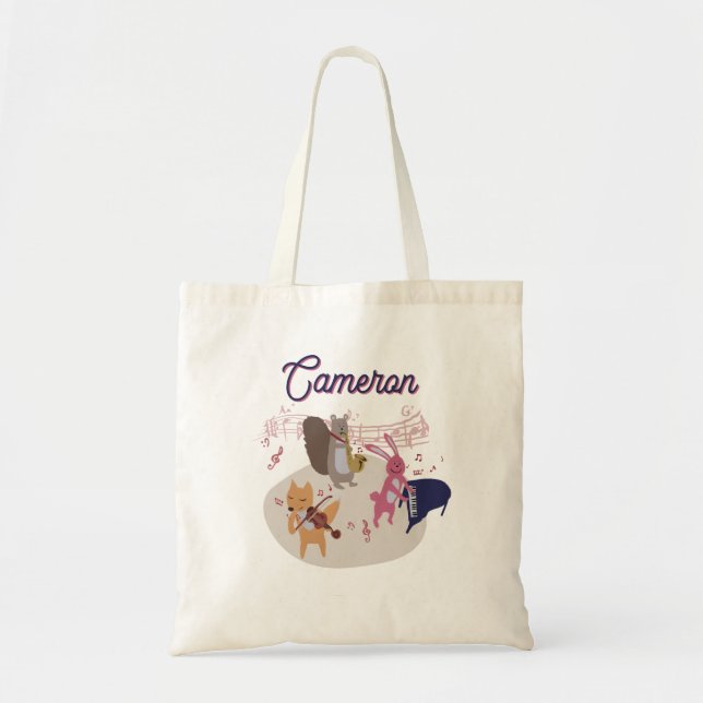 Bolsa Tote Personalizada Banda de Animais da Flore (Frente)