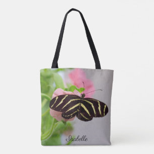 Bolsa Tote Personalizada com a Borboleta Zebra Longwing