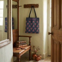Bolsa Tote Personalizada com Padrão Floral Vintage
