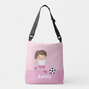 Bolsa Tote Personalizada Futebolista Menina Rosa