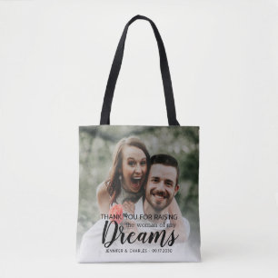 Bolsa Tote Personalizada Mãe da Noiva Obrigado Casamento Fot
